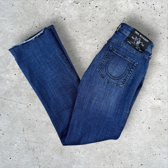 True Religion Jeans Becca Mid Rise Boot Cut Indigo Women's Size‎ 27x30 - Picture 1 of 7